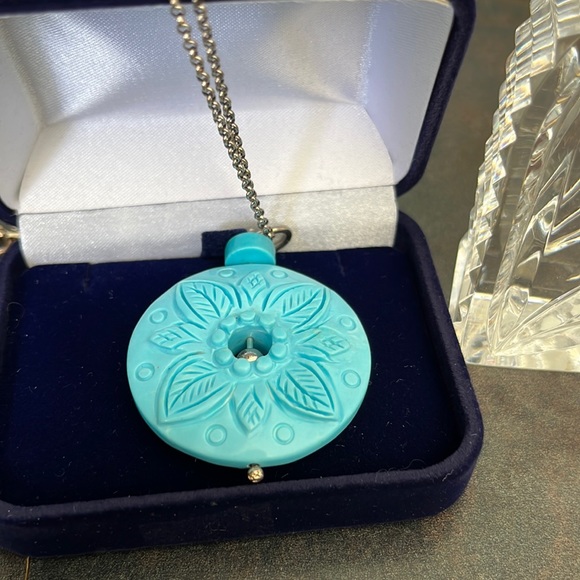 🇮🇹 Italian turquoise coloured pendant on Italian Sterling Silver 925 chain - Picture 3 of 12